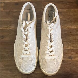 Rothy’s Cream Lace-Up Sneakers